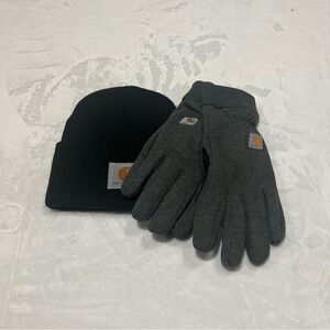 Carhartt medium gloves and A18 beanie black bundle. Workware